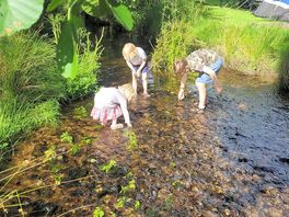Playing in the river