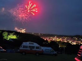 Fireworks from the campsite