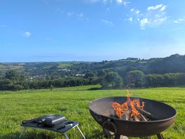 Campfire overlooking lostwithiel