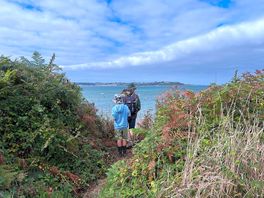 A walk from the campsite along the coast