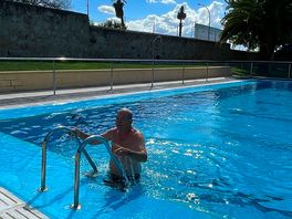 Schwimmbad camping caseres