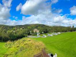 Panoramic view from the top of the dog field