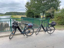 Eine pause am wehr der aller