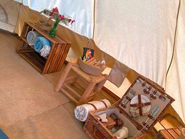 Provided items within each tent
