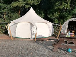 Tent and kitchen area