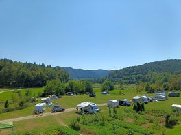 View of the pitches from the terrace.