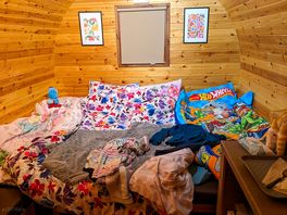 Quadruple bed all made up
