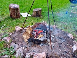 The fire outside