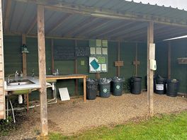 Washing up facilities at the meadow