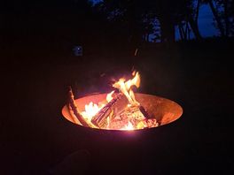 Heat from the firepit at night.