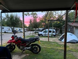 Glorious sunset from our plot