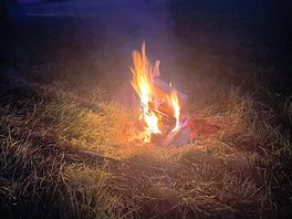 Campfire with the purchased wood