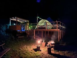 At night