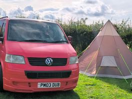 Trying the new teepee tent out