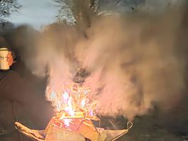 Lovely campfire on a chilly night.