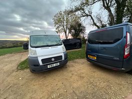 Had to park like this as my pitch was taken by another camper.