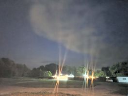At night