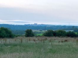 View of whitby abbey and sea