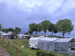 The motorhome/camping pitches area