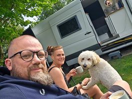 Pip the dog liked the site, he met lots of dog mates