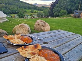 Dinner outside the tent