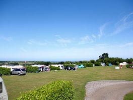 Camping on a sunny day