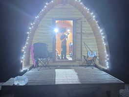 Our pod at nighttime