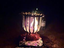 Night time camp fires