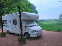Secluded pitch with great view.