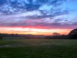 View from site at sunset
