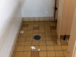 Dirty toilets at sands bar