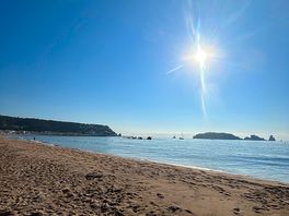 The beach - 10 min walk from the campsite
