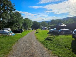 View from shower block