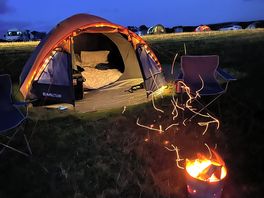 Bonfire ready for marshmallows