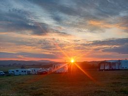 Sun set looking towards the cheviots