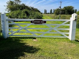 Gate at bottom of site access to discharge see train platform excellent short walk