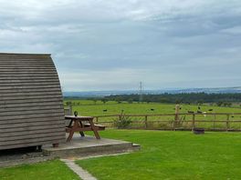 Our wigwam overlooking the fields and view