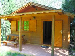 Outside a chalet