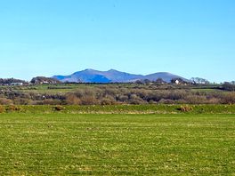 View of Snowdonia from the site