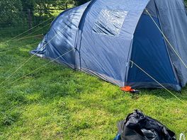 Tent in field