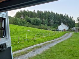 We moved van around each time we returned back. can reserve spot with chairs if needed.
