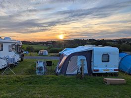 Sunset over our touring pitch.