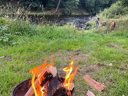 Fire by the river