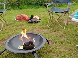 Our make shift barbeque