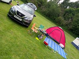 Our set up. perfect for our 5