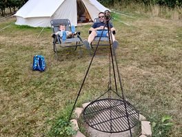 Chilling by the tent