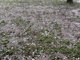 These were the hailstones that ripped tents and dinted cars.