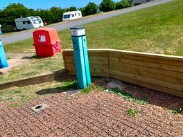 Super plot with all services for motorhome.
