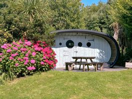 Outside the pods