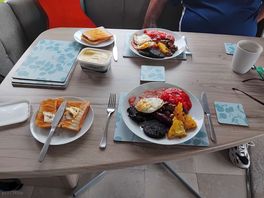 Cooked breakfast in the caravan made by myself